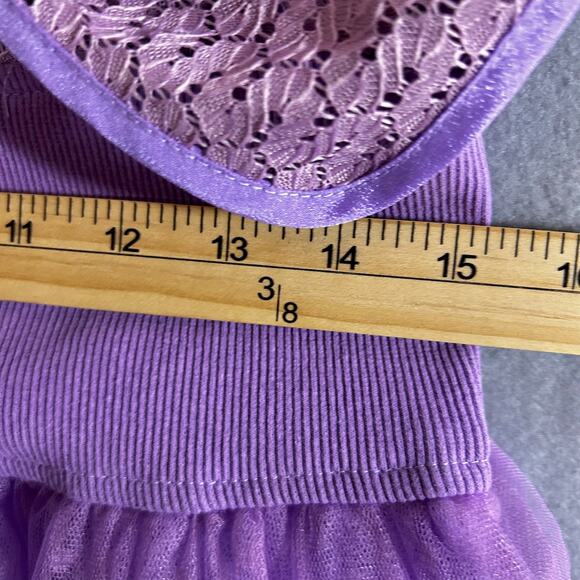 Lavender Gown Whimsical Dragonfly Floral Cottage Fairy Princess Victorian MED - Picture 9 of 10